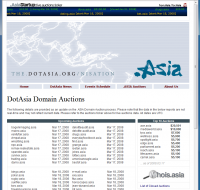 DotAsia domain auction