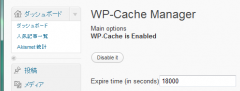 WP-Cache Manager: enable / expire time