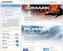 Futuremark 社サイト: 3DMark Vantage, PCMark Vantage ダウンロードページ