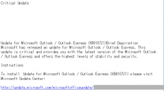 SPAM: Microsoft Outlook Critial Update
