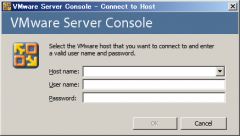 VMware Server Console: Windows Server 2008 R2 上でのログイン画面