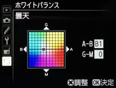 D800: ホワイトバランス: 曇天 B-1