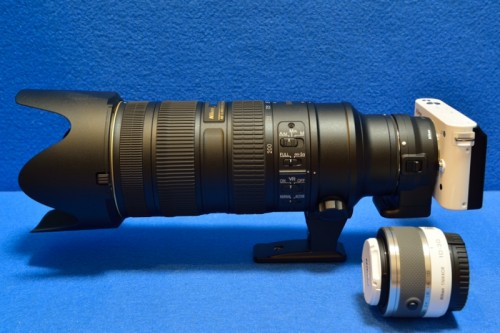 Nikon 1 J1 に巨大レンズ AF-S NIKKOR 70-200mm を付けてみる – Nire.Com