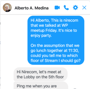 Alberto との会話: 5th floor で会おう